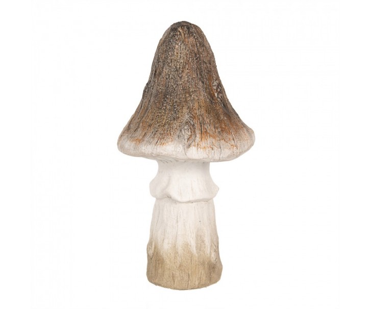 Béžovo-hnědá keramická dekorace houba Mushroom - Ø 12*22 cm