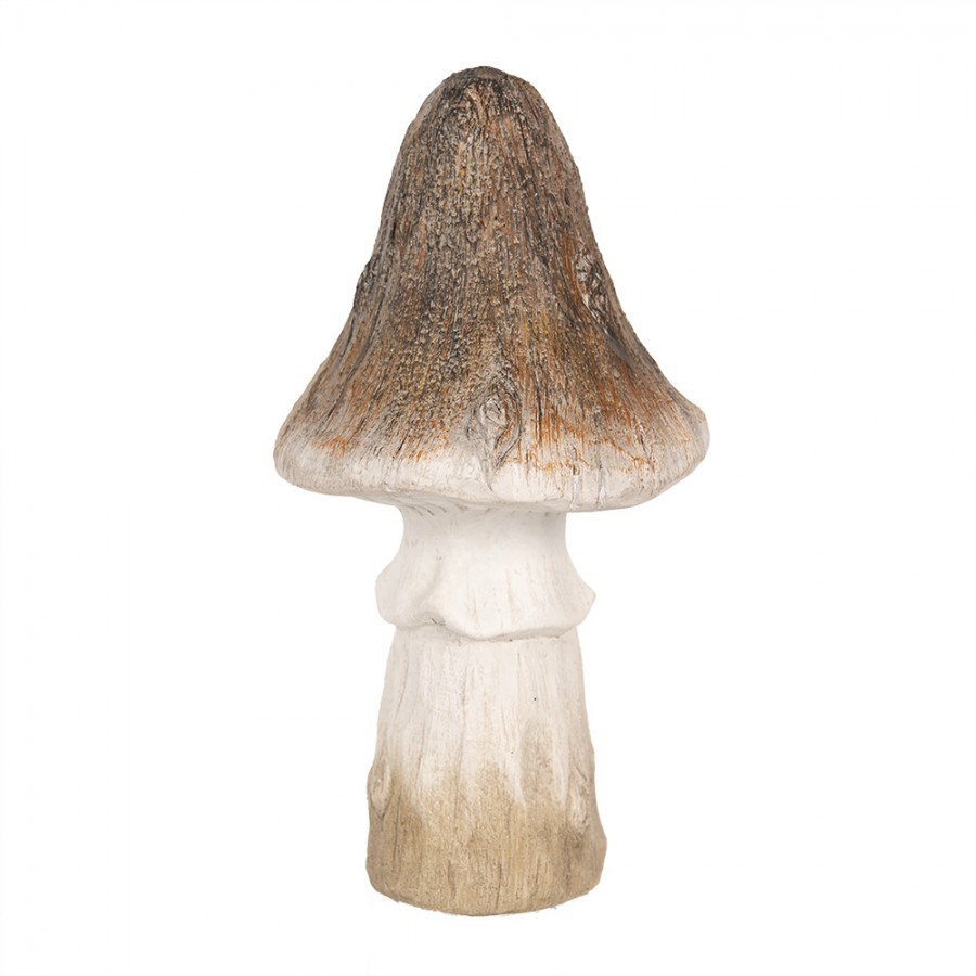 Béžovo-hnědá keramická dekorace houba Mushroom - Ø 12*22 cm 6CE1764