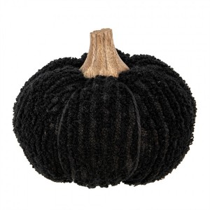 Černá látková dekorace dýně Pumpkin - Ø 12*10 cm