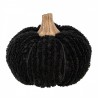 Černá látková dekorace dýně Pumpkin - Ø 12*10 cm