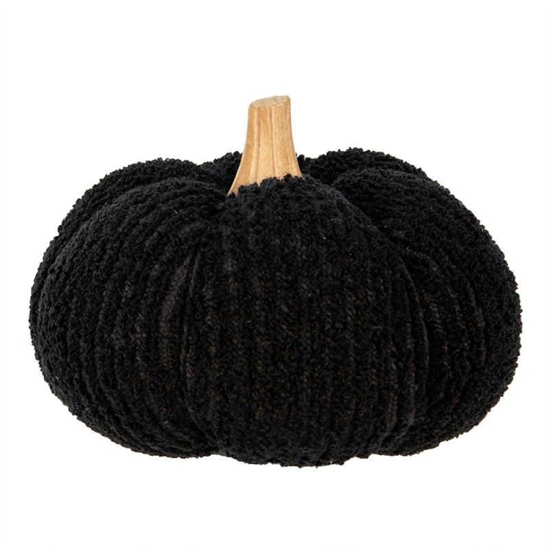Černá látková dekorace dýně Pumpkin - Ø 15*12 cm