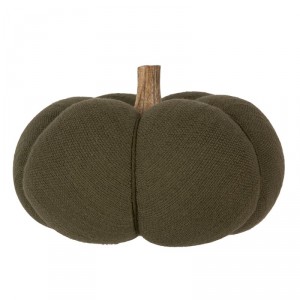 Zelená látková dekorace dýně Pumpkin - Ø 20*14 cm
