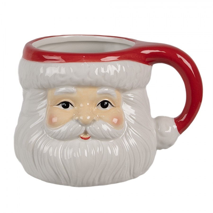 Keramický hrnek hlava Santa - 14*11*9 cm / 400 ml