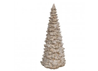 Béžová dekorace vánoční stromek Christmas Tree - Ø 13*30 cm