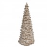 Béžová dekorace vánoční stromek Christmas Tree - Ø 13*30 cm Barva: béžová, hnědáMateriál: PolyresinHmotnost: 0,48 kg