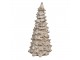 Béžová dekorace vánoční stromek Christmas Tree - Ø 9*18 cm