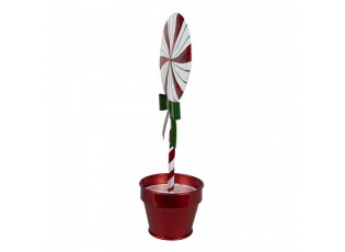 Christmas Decoration Lollipop 12x9x31 Cm Red Metal - 12*9*31 cm