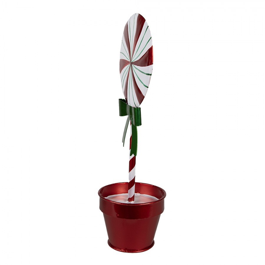 Christmas Decoration Lollipop 12x9x31 Cm Red Metal - 12*9*31 cm