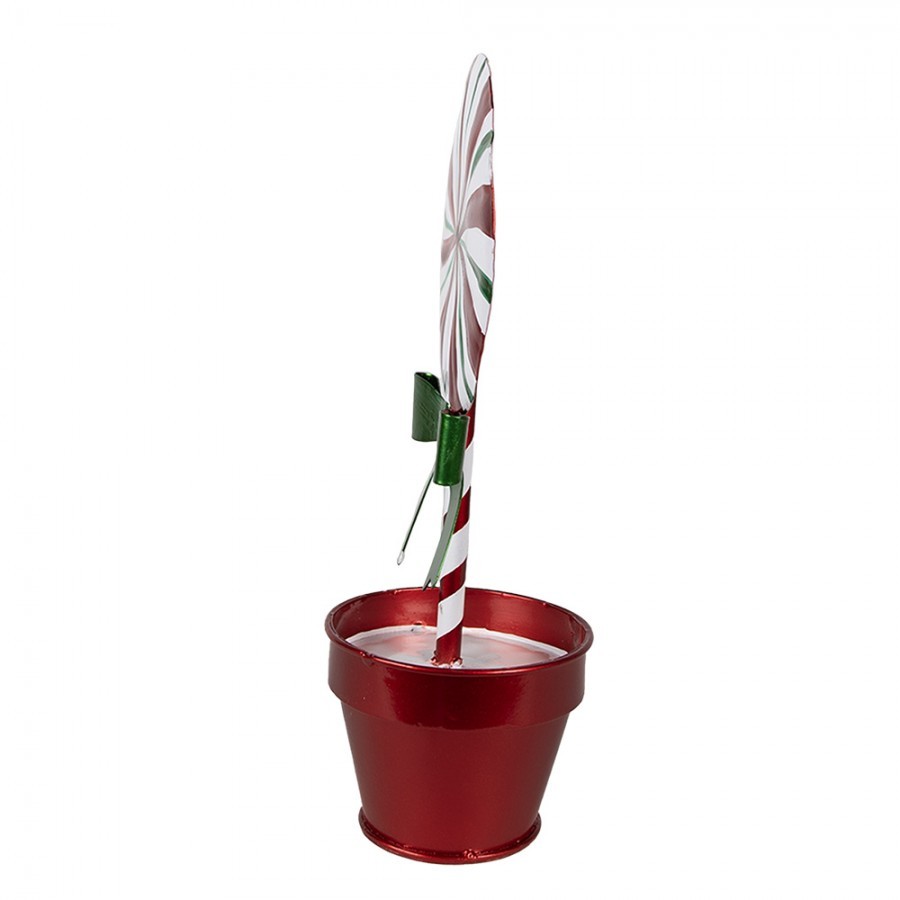 Christmas Decoration Lollipop 12x9x26 Cm Red Metal - 12*9*26 cm