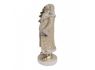 Christmas Decoration Figurine Santa Claus 21 Cm Beige Plastic - 10*8*21 cm
