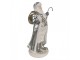 Christmas Decoration Figurine Santa Claus 20 Cm Silver Colored Plastic - 11*9*20 cm Clayre & Eef
