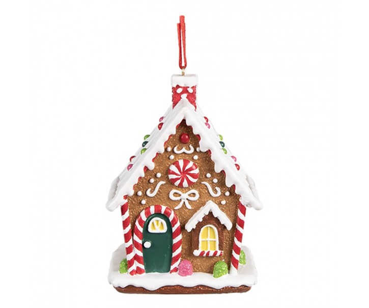 Závěsná ozdoba perníková chaloupka Gingerbread House - 7*5*9 cm