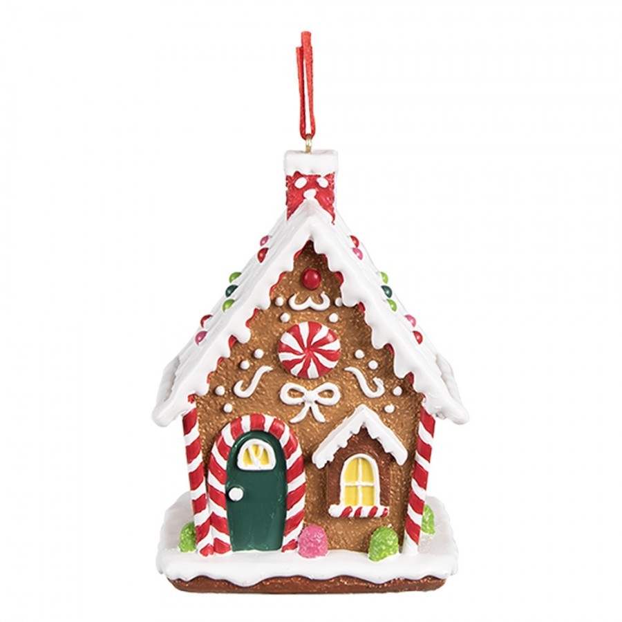 Závěsná ozdoba perníková chaloupka Gingerbread House - 7*5*9 cm