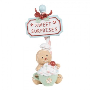 Vánoční dekorace Perníček Gingerbread Sweet Surprises - 13*10*25 cm