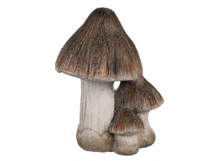 Béžovo-hnědá keramická dekorace houby Mushroom - 10*8*13 cm