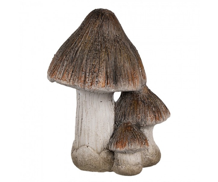 Béžovo-hnědá keramická dekorace houby Mushroom - 10*8*13 cm