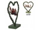 Christmas Decoration With LED Lighting Heart 26x9x28 Cm Green Metal Heart-Shaped - 28,00 cm Clayre & Eef