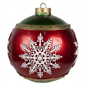 Veliká vánoční dekorace červená vánoční ozdoba - Ø 39*44 cm 