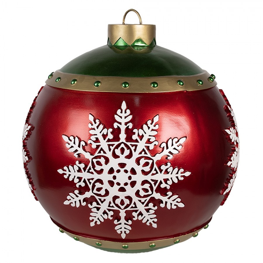 Veliká vánoční dekorace červená vánoční ozdoba - Ø 39*44 cm 