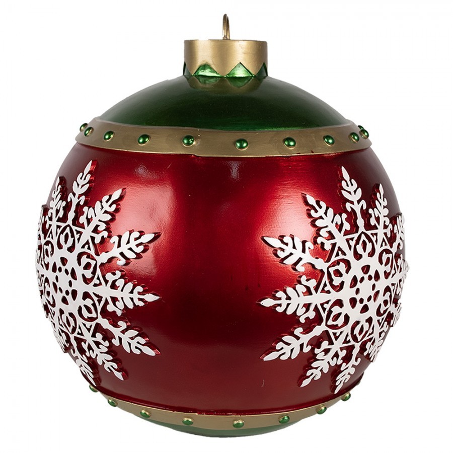 Veliká vánoční dekorace červená vánoční ozdoba - Ø 39*44 cm 