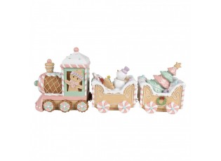 Barevný vánoční perníkový vláček Gingerbread Train - 45*12*19 cm