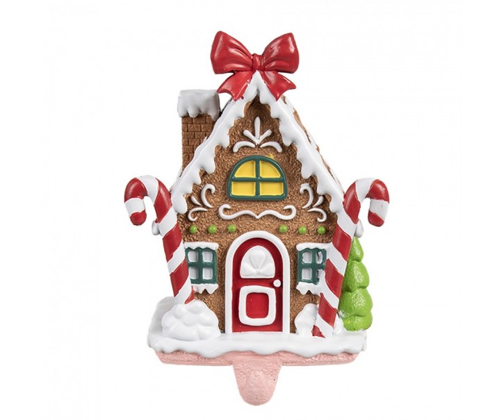 Háček na punčochu perníková chaloupka Gingerbread House - 13*11*18 cm