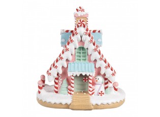 Barevná perníková chaloupka Gingerbread House - 16*13*15 cm