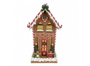 Hnědá perníková chaloupka Gingerbread House - 18*14*31 cm