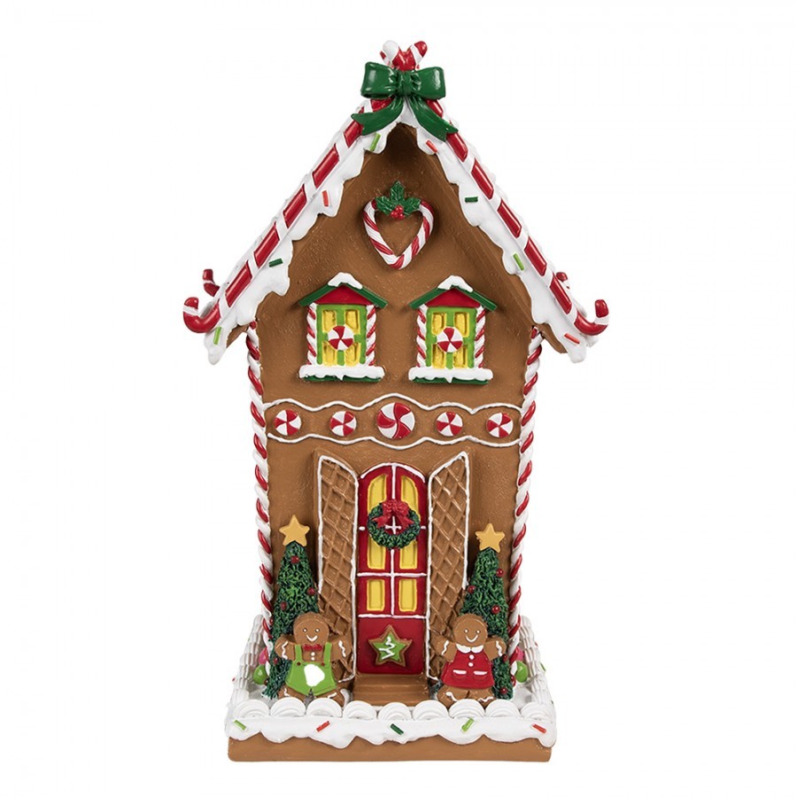 Hnědá perníková chaloupka Gingerbread House - 18*14*31 cm