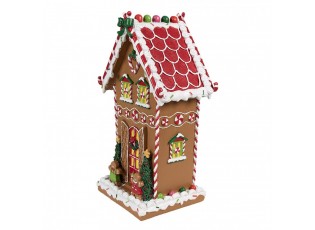 Hnědá perníková chaloupka Gingerbread House - 18*14*31 cm