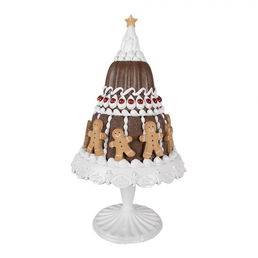 Dekorace dort s perníčky na podnosu na noze Gingerbread Cake - Ø 29*52 cm