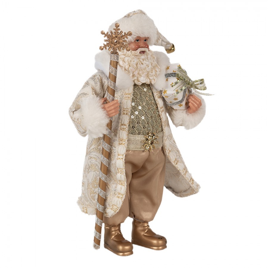 Vánoční dekorace taťka Santa Claus ve zdobeném obleku - 16*10*27 cm