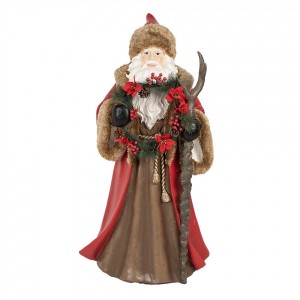 Veliká vánoční dekorace Santa Claus v plášti - 65*49*122 cm