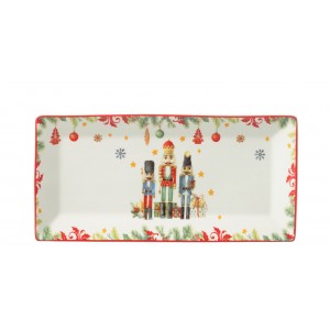 Servírovací podnos s Louskáčky Chris Nutc v dárkové krabičce - 33*16*2,5 cm 