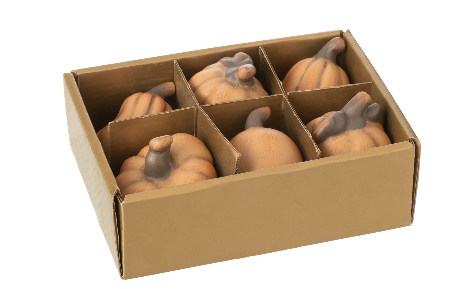 Set 6ks keramická oranžová dekorace dýně Pumpkin - 6*4*5 cm 