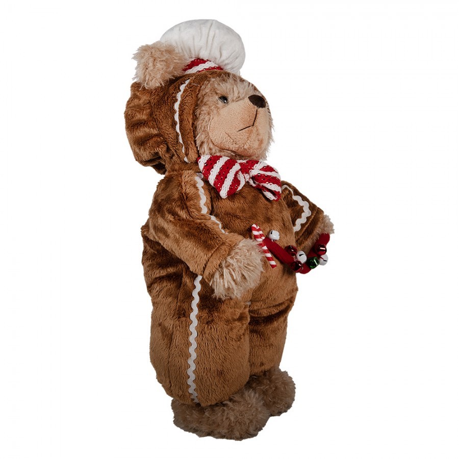 Vánoční dekorace stojící plyšový medvěd v oblečku Teddy Bear - 22*16*43 cm