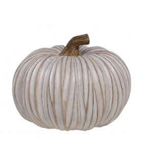 Béžová antik dekorace dýně Pumpkin latté - Ø 20*15 cm 