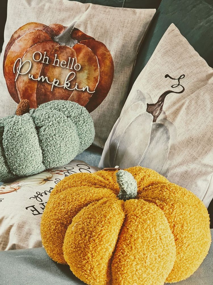 Béžovo-oranžový povlak na polštář s dýní Pumpkin Patch - 45*45 cm