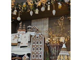 Závěsná vánoční ozdoba perníková chaloupka Gingerbread House - 6*4*7 cm