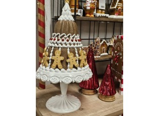 Dekorace dort s perníčky na podnosu na noze Gingerbread Cake - Ø 29*52 cm