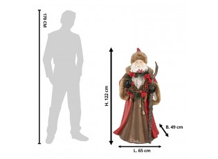 Veliká vánoční dekorace Santa Claus v plášti - 65*49*122 cm