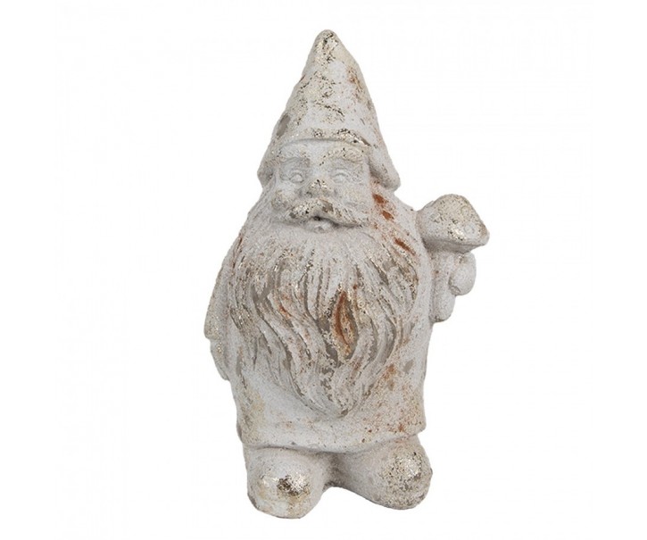 Decorative Figurine Gnome 9x8x15 Cm White Stone - 9*8*15 cm Clayre & Eef