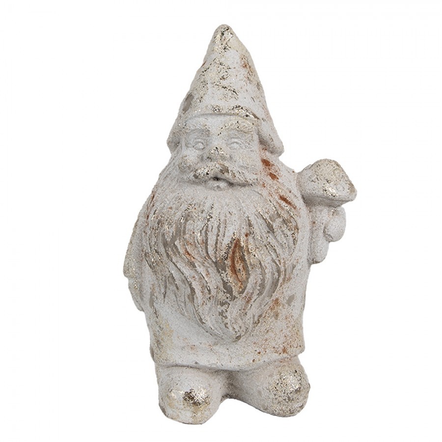 Decorative Figurine Gnome 9x8x15 Cm White Stone - 9*8*15 cm