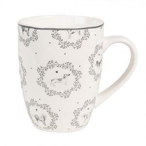 Porcelánový hrnek s pejsky Lovely Grey Dogs - 12*8*10 cm / 325 ml