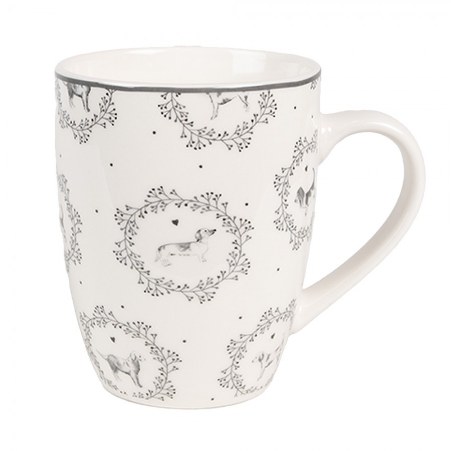Porcelánový hrnek s pejsky Lovely Grey Dogs - 12*8*10 cm / 325 ml