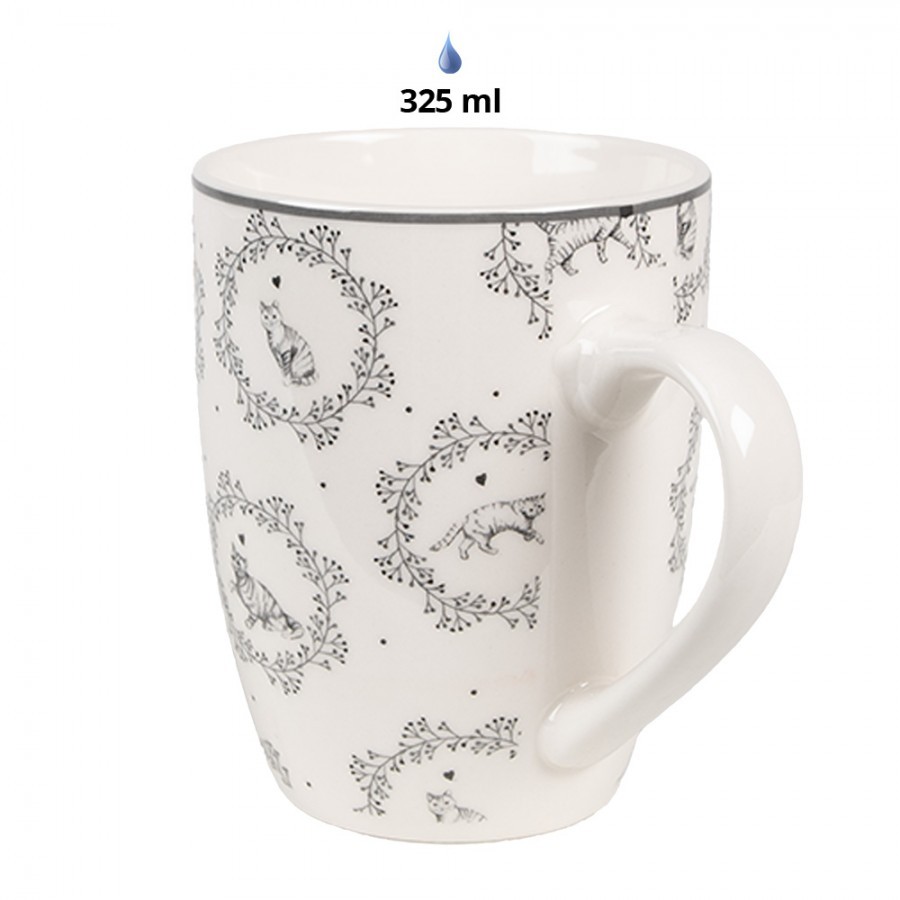 Porcelánový hrnek s kočičkami Lovely Grey Cats - 12*8*10 cm / 325 ml