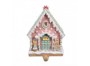 Háček na punčochu perníková chaloupka Gingerbread House - 13*10*18 cm