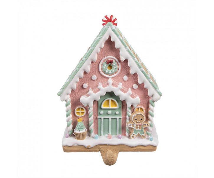 Háček na punčochu perníková chaloupka Gingerbread House - 13*10*18 cm