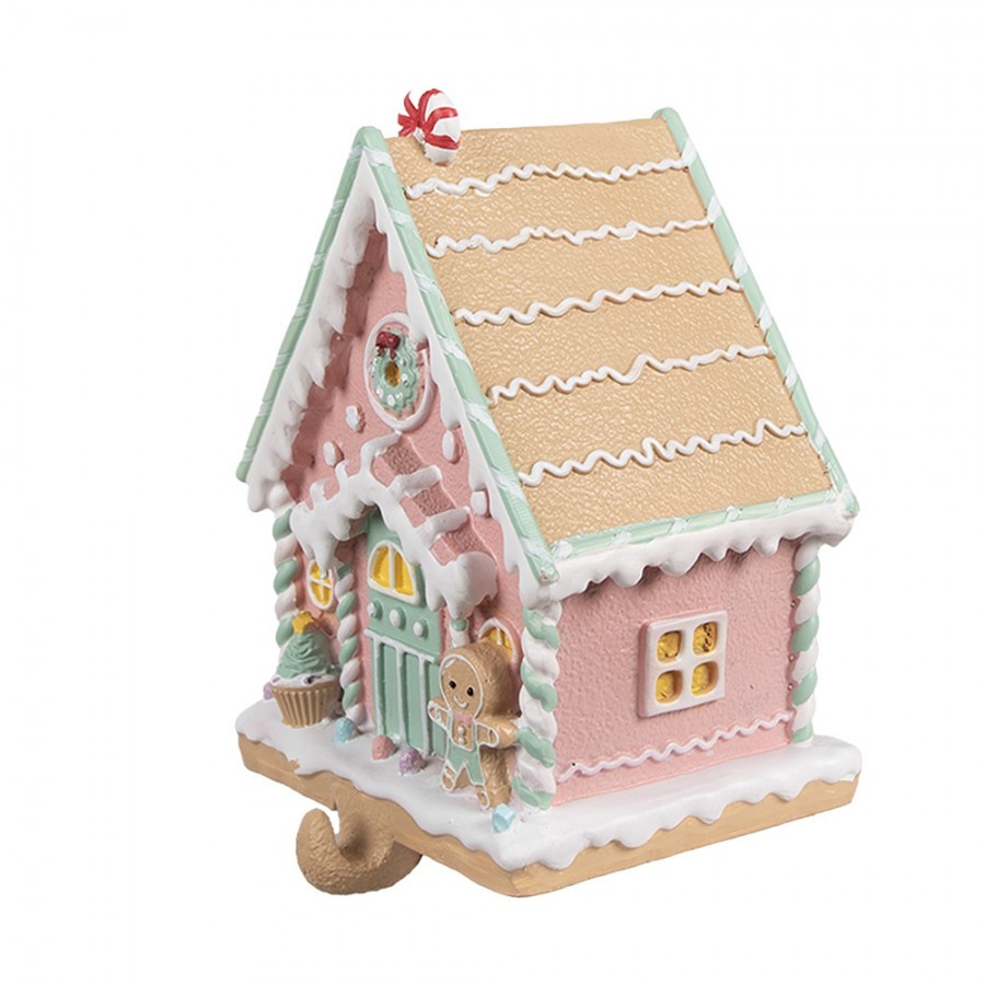 Háček na punčochu perníková chaloupka Gingerbread House - 13*10*18 cm
