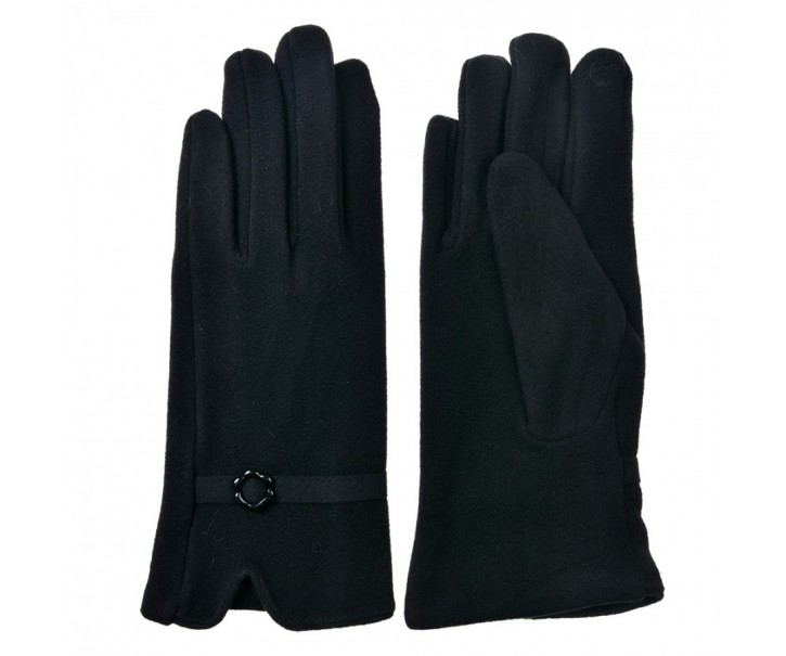 Winter Gloves 9x23 Cm Black Polyester - 9*23*1 cm Clayre & Eef